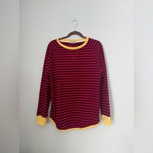 WULFUL Oversized Striped Long Sleeve Top
